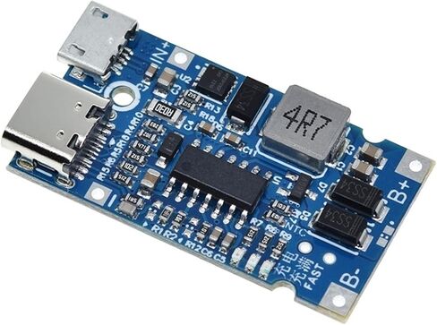 Type-C USB 2S 3S 4S 5S BMS 4.5V-15V 18W 2A Lithium Bature Charging Module Support QC Charge مع حماية درجة الحرارة 1pcs (اللون: 5s) in Kuwait
