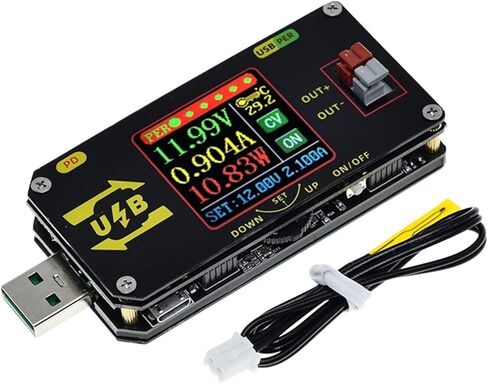 شاشة ملونة USB شحن اختبار الجهد العددي الجهد باك وزيادة مزود الطاقة المعمول به in Kuwait