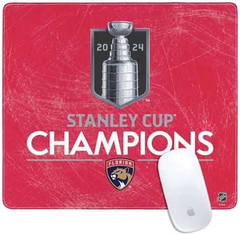 Skinit Small Gaming Mouse Pad - Officially Licensed 2024 Stanley Cup Champions Design with Stitched Edges, Waterproof, Non-Slip Rubber Base, Desk Mat for Keyboard & Mouse, 12.6" x 11" inches in Saudi Arabia