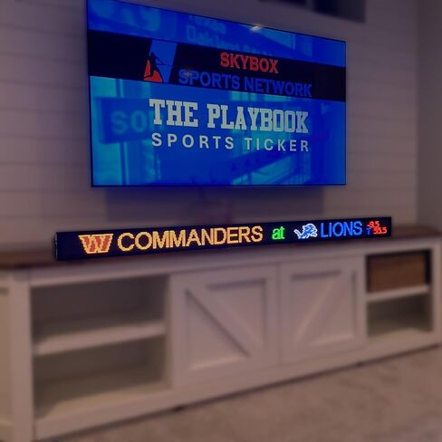 Skybox Fancave - The Playbook LED Sports Ticker | الأسهم والتشفير الإضافات | لكهوف الرجل والمكاتب والشركات in Kuwait