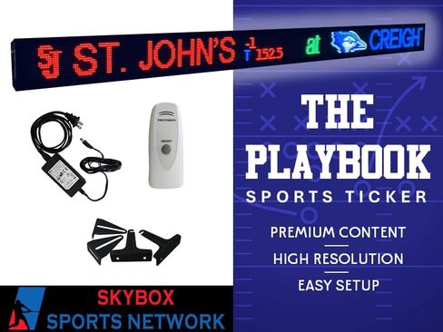 Skybox Fancave - The Playbook LED Sports Ticker | الأسهم والتشفير الإضافات | لكهوف الرجل والمكاتب والشركات in Kuwait
