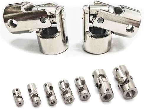 1pc metal cardan مفصل الفضة 2.3/3/4/5/6/8/10/10/12 مم مقرن مقرن عالمي مقرن شيفت مقرن عالمي لقارب سيارة RC (4-4) in Kuwait