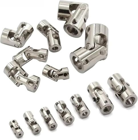 1pc metal cardan مفصل الفضة 2.3/3/4/5/6/8/10/10/12 مم مقرن مقرن عالمي مقرن شيفت مقرن عالمي لقارب سيارة RC (4-4) in Kuwait