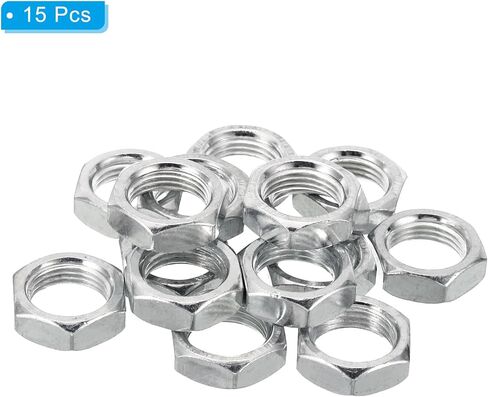 PATIKIL M18X1.5 NUTS HEX Steel ، 15 حزمة متري الخيط المطلي بالزنك الجهاز النهائي الجهاز in Kuwait