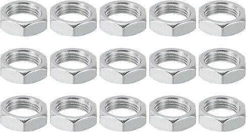 PATIKIL M18x1.5 Steel Hex Nuts, 15 Pack Metric Thread Zinc Plated Finished Hardware Nuts Screw Bolt Fasteners for Lamps Machinery Repair 8mm Height in Saudi Arabia