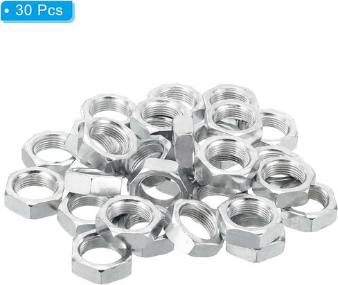 PATIKIL M18X1.5 NUTS HEX Steel ، 15 حزمة متري الخيط المطلي بالزنك الجهاز النهائي الجهاز in Kuwait