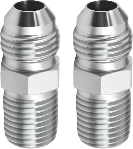 MDEOOSKY 2Pcs Hydraulic Fitting, 3/8" Male 37° Flare JIC x 1/4" Male Hose Adapter Fitting, Straight Tube Connectors for Air Hydraulic Fluids in Saudi Arabia