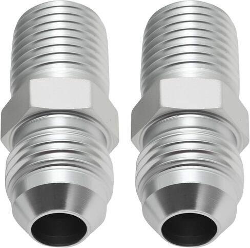 MDEOOSKY 2Pcs Hydraulic Fitting, 3/8" Male 37° Flare JIC x 1/4" Male Hose Adapter Fitting, Straight Tube Connectors for Air Hydraulic Fluids in Saudi Arabia