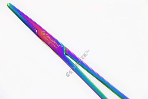 New German HEMOSTAT Forceps 5 inch Serrated Straight Multi Colored Plus Lister Bandage Scissors 5.5 inch Multi Colored Premium PASSIVATED Instruments CYNAMED in Saudi Arabia