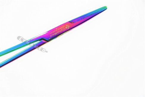 New German HEMOSTAT Forceps 5 inch Serrated Straight Multi Colored Plus Lister Bandage Scissors 5.5 inch Multi Colored Premium PASSIVATED Instruments CYNAMED in Saudi Arabia