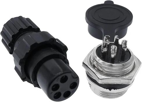 1Pcs Connector GX16 Docking Back Nut Male Female and Socket 2-10pin M16(Docking 6P) in Saudi Arabia
