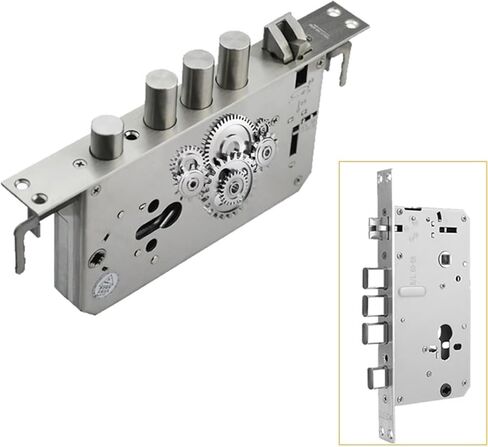 6068 304 Stainless Steel Door Lock Body Internal Gear Structure for Smart Fingerprint Lock 1Pcs(24x240 with Hook) in Kuwait