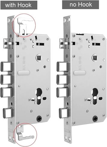 6068 304 Stainless Steel Door Lock Body Internal Gear Structure for Smart Fingerprint Lock 1Pcs(24x240 with Hook) in Kuwait