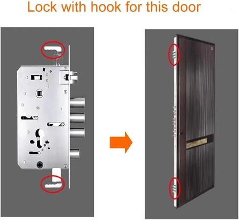 Fingerprint Lock Dedicated Gear Lock Body Internal Gear Structure for Smart Lock 6068 Padding 1Pcs(24x260 x1 Hole,with Hook) in Saudi Arabia