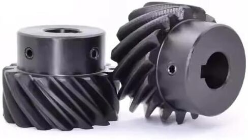 1pcs Helical Gear 1 Mod 25 Teeth 45 Degree Left Right Rotation Gear Bore 8 10 12 14 15 16mm 45# Steel Hardening Blackened(12 Keyway 4x1.8mm,Right Hand) in Saudi Arabia
