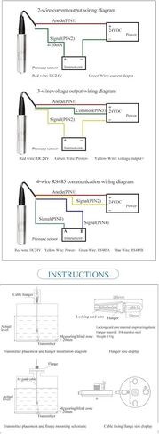 4-20mA Hydrostatic Pool Water Level Transmitter Analog Water Treatment Pressure Level Sensor(40m Range) in Saudi Arabia
