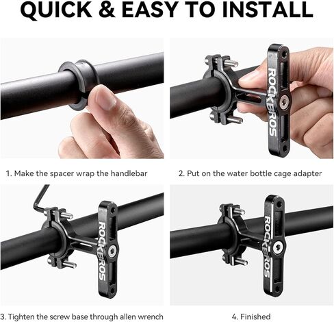 روكبروس دراجة زجاجة قفص محول دراجة Seatpost مقود زجاجة ماء الحامل حامل قفص زجاجة الألومنيوم القابلة للتعديل in Saudi Arabia