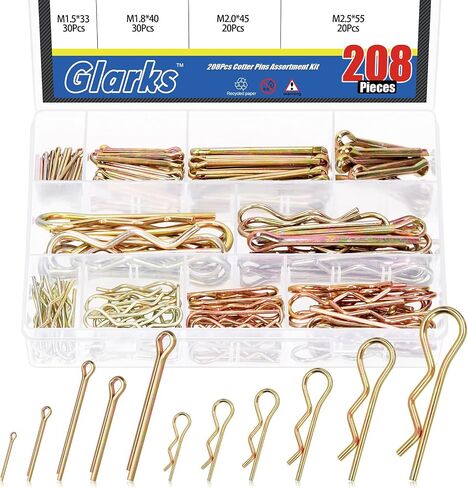 Glarks 208pcs 11 أحجام دبوس كوتر ومقاطع الشعر Rapin in Saudi Arabia