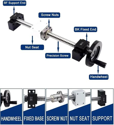 الدليل المزدوج لبرغي الكرة الجوز الجوز القضبان الخطية 2PCS HGR20 مربع دليل+SFU2005 Ball Screw Set+4pcs HGH20CA Carriaces Clists for Machine (250mm) in Saudi Arabia