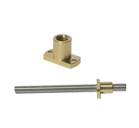 Linear Motion Ball Screw Precision Part CNC 3D Printer Multi-Head Screw 1pcs T12 Brass Nut Double Trimmed H Flange Nut Trapezoidal Nut + 1pcs Stainless Steel Screw(800mm) in Kuwait