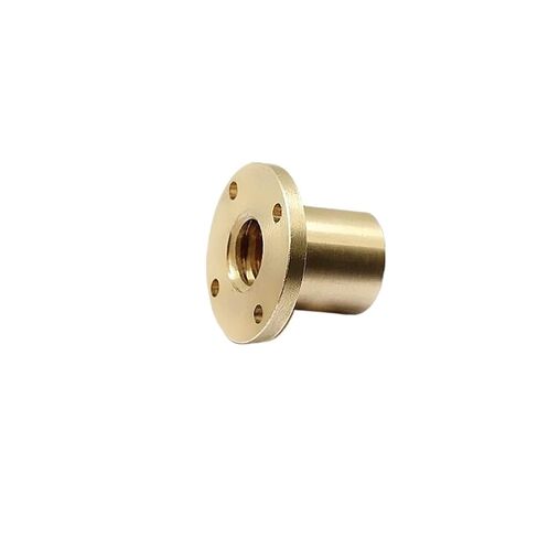 Linear Motion Ball Screw Precision Part T12 Flange Brass Nut with Pitch 2mm 3mm Lead 4mm 8mm 10mm 12mm Fit 304 Stainless Steel Screw(Pitch 2mm Lead 12) in Kuwait