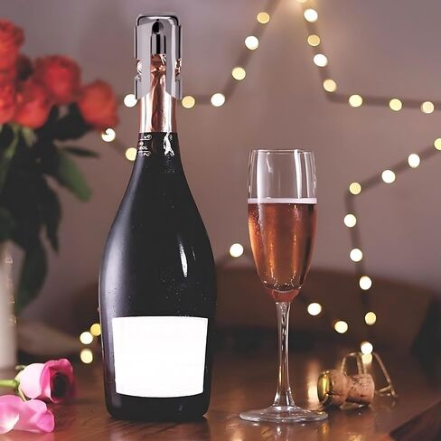 Champagne Stoppers for Bottles, Pafusen 2 Pack Champagne Sealer Stopper, Stainless Steel Champagne Cork Stopper Toppers, Saver for Champagne Cava Prosecco Sparkling Wine in Kuwait