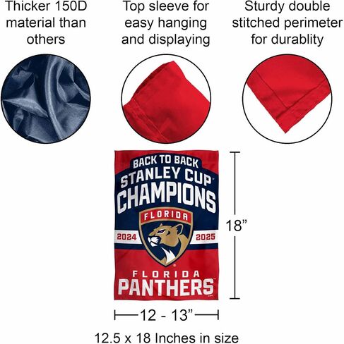 WinCraft Florida Panthers 2025 2024 Stanley Cup Champions Double Sided Garden Banner Flag in Saudi Arabia