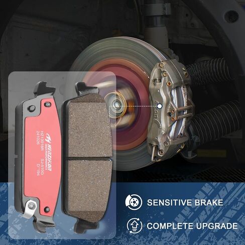 HZ1288H rubber core bond between rubber and steel, Rear Ceramic Brake Pad Set - Compatible with Select Infiniti FX, G, M, Q; Nissan 350Z, 370Z, Altima, Juke, Maxima, Murano, Pathfinder, Quest, Rogue in Kuwait