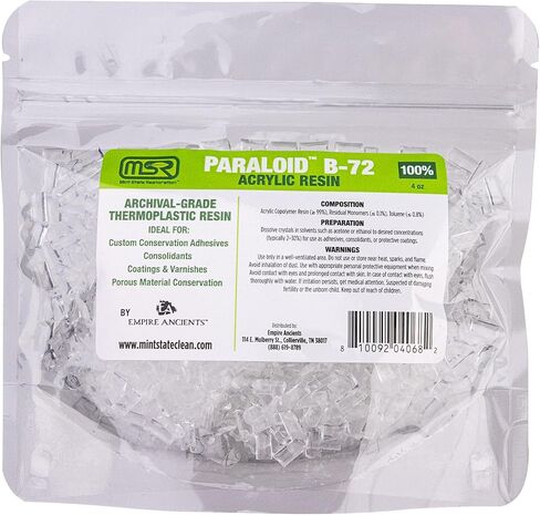Paraloid B-72 Crystals-Mint State Restoration (MSR) 100 ٪ راتنج الأكريليك ، من الدرجة الأرشيفية (16 أوقية) in Saudi Arabia