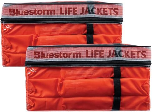 Bluestorm keyhole سترة النجاة للبالغين | وافق خفر السواحل الأمريكي (USCG) المعتمدة من النوع 2 الأساسي للحياة العالمية الحافظة (PFD) باللون البرتقالي in Kuwait