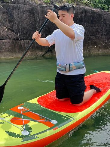 Manual Inflatable Belt Pack（with Reflective Sheet） Water Sports Waist Belt PFD for SUP Paddleboarding Kayaking Fishing Boating （fit 80-330 lbs） in Kuwait