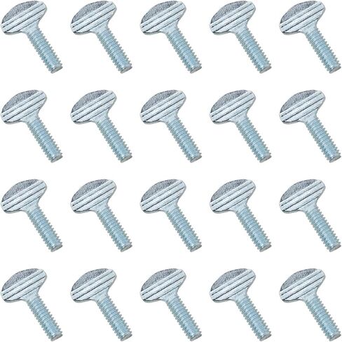 1/4-20 x 3/4'' Thumb Screws Carbon Steel Full Thread Galvanized Hand Tight Racquet Screw 20 Pieces (1/4 inch) in Saudi Arabia