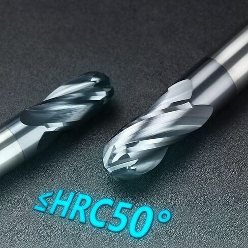 6mm 8mm 10mm قاطع الطحن شانك 4 قاطع كرة الأنف الناي كاربيد نهاية CNC أداة التوجيه دوامة جهاز التوجيه لصالح الصلب النحاسي المعدني R1.0-R8.0 (Nano Blue Coated ، R0.75x1.5x3x50x4d) in Saudi Arabia