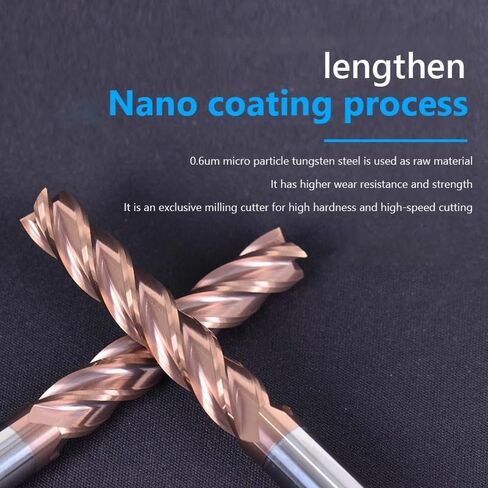 8mm 10mm Shank HRC55 Carbide End Mill 4 Flute Milling Cutter Alloy Coating Tungsten Steel Cutting Tool CNC Machine Endmills CNC Router Bits(1X3X4X50) in Kuwait