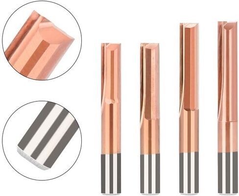 3.175-12mm شانك قاطع الطحن المستقيمة 2 فلاور الطحن بت مطلي الطحن المطوّل CNC جهاز بتوجيه بتات بت (8x8x25) in Saudi Arabia