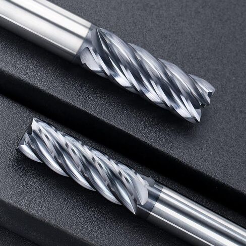 4-16mm Shank Milling Cutter Tungsten Carbide End Mill 6 Flutes CNC Finishing Machining Router Bit For Metal Steel(ALTIAN Coated,4x12x4Dx50L) in Saudi Arabia