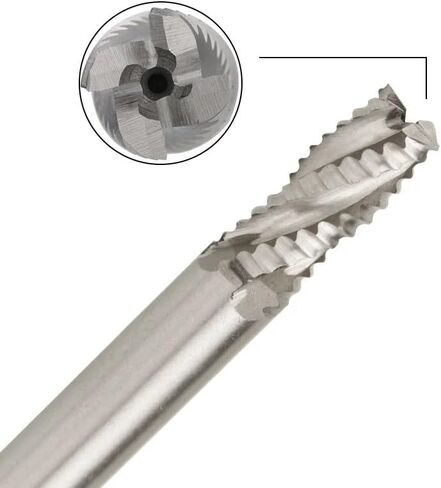 6mm 8mm 10mm ساق الخشن طاحونة نهاية HSS Milling Cutter 4 الناي الناي 5-20 مم أداة التوجيه أداة لتوجيه Metal Macher Bit Metal Cutter (6xd6x13x57) in Saudi Arabia