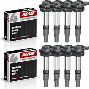 MAS Set of 8 Ignition Coil Pack & Iridium Spark Plug Replacement for Land Rover 2003-2009 Jaguar 4.2L V8 Replacement UF533 C1678 UF519