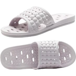 Quick Drying Shower Slippers non-slip Bathroom Slippers Drain Holes Shower Shoes for Women and Men Dorm pool gym