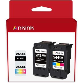 Ankink Compatible Ink Cartridge Replacement for Canon 243 244 243XL 244XL PG-243 CL-244 XL Cartridges (Black and Color 2-Pack) Fit for TR4520 MG2522 TS3322 TR4522 TS3122 MX490 MX492 MG2922 Printer