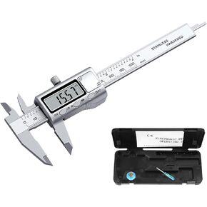 Neoteck 4 inch/100mm Digital Caliper, Stainless Steel Electronic Calipers Measuring Tool inch/mm Conversion, Large LCD Screen