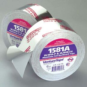 Venture Tape 1581A HVAC Foil Tape, 180' Length x 2-1/2" Width