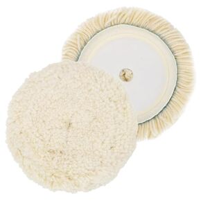 2 Pack 8" 100% Wool Buffing Pad for Compound Cutting & Polishing (2PCS 8" Single Wool Buffing Pad)