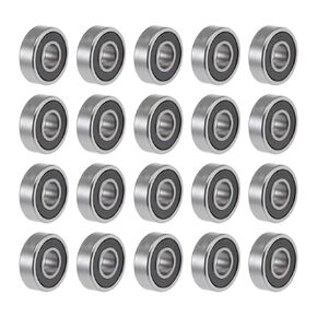 uxcell R4-2RS Deep Groove Ball Bearing 1/4-inchx5/8-inchx0.196-inch Sealed Z2 Lever Bearings 20pcs