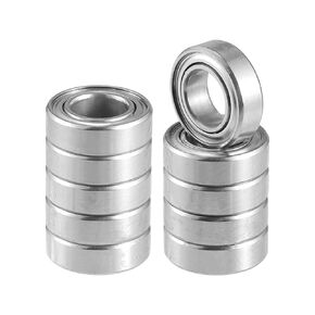ACROPIX MR137ZZ Bearings Double Shielded Pre-Lubricated Deep Groove Ball Bearings 7x13x4mm Silver Tone - Pack of 10