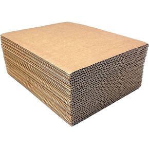 Corrugated Cardboard Filler Insert Sheet Pads 1/8" Thick - 8 x 10 Inches for packing, mailing, and crafts - 25 Pack