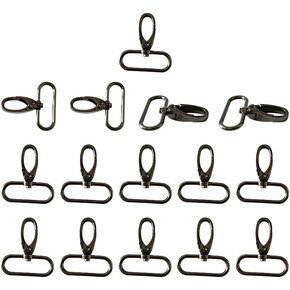15Pcs 1.5 Inch Metal Lobster Clasps Claw Push Gate Gunmetal Swivel Snap Hooks for Keychain Purse Handbag Making Straps Leather DIY Craft Project