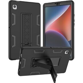 Protective Case for Samsung Galaxy Tab A9 8.7 Inches, Soft Rubber Cover Solid PC Structure Hybrid, Shockproof Drop Protection with Foldable Stand