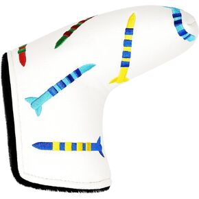 Golf Headcovers Driver Cover Fairway Wood Headcovers Hybrid Head Cover Missile Design Leather Golf 3 Wood Head Cover White
