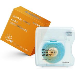 RAZOKO Coconut Oil Infused Woven Dental Floss, Vegan and Cruelty-Free, Mint Scent, 2 Month Supply(33 Yds x 1 Units)